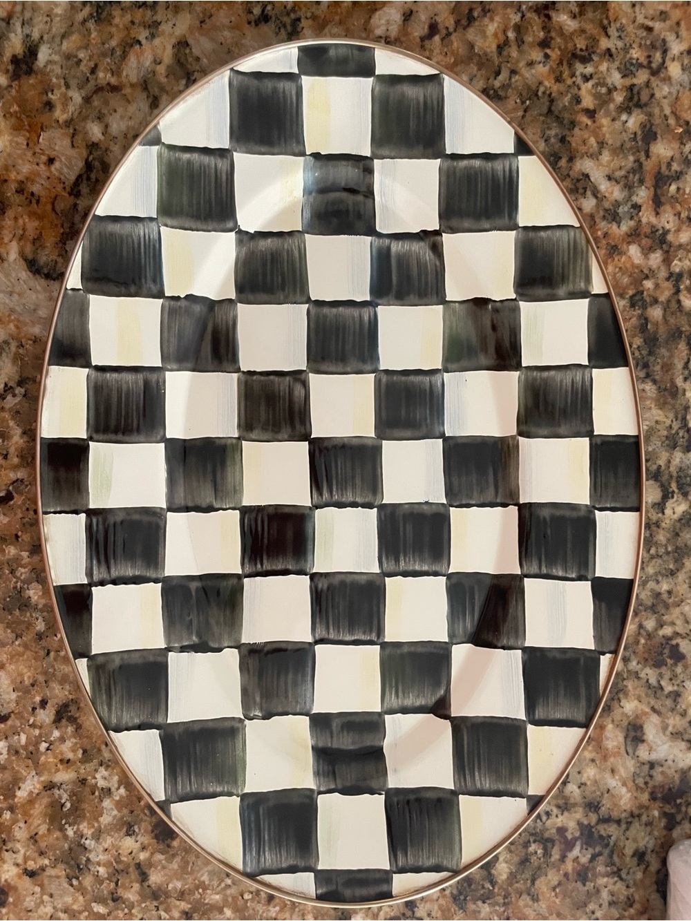 MacKenzie-Childs Courtly Check Oval Platter